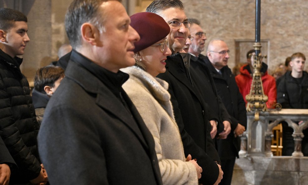 Predsjednik Sabora Gordan Jandroković, Sonja Jandroković i predsjednik Vlade Andrej Plenković