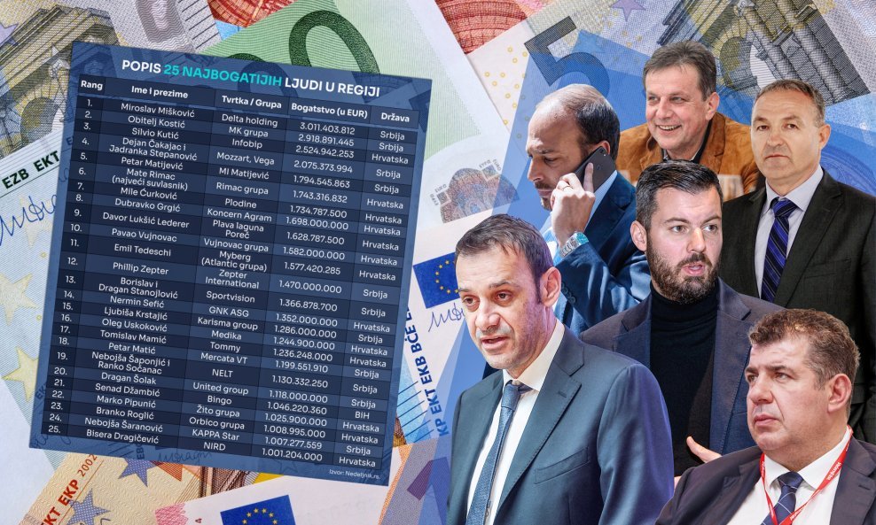 Među najbogatijim ljudima u regiji našli su se Silvio Kutić, Mate Rimac, Pavao Vujnovac, Ivan Ćurković...