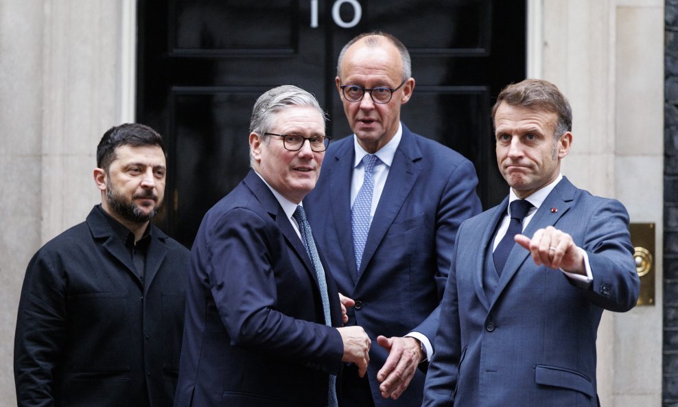 Volodimir Zelenski, Keir Starmer, Emmanuel Macron i Friedrich Merz
