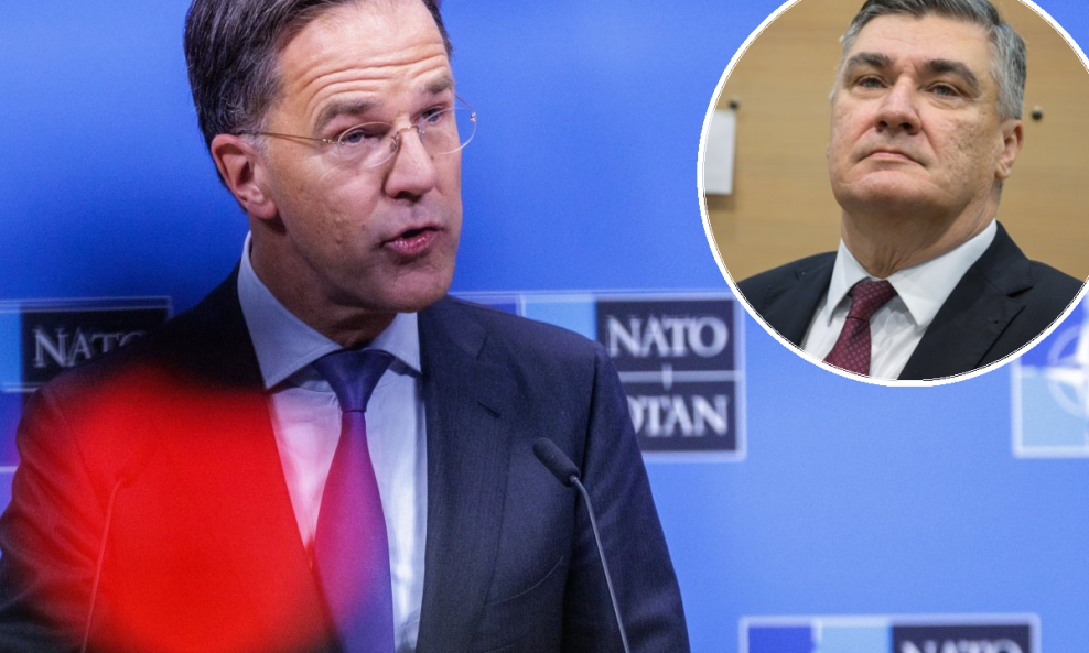 Šef NATO-a Mark Rutte i Zoran Milanović (u krugu)