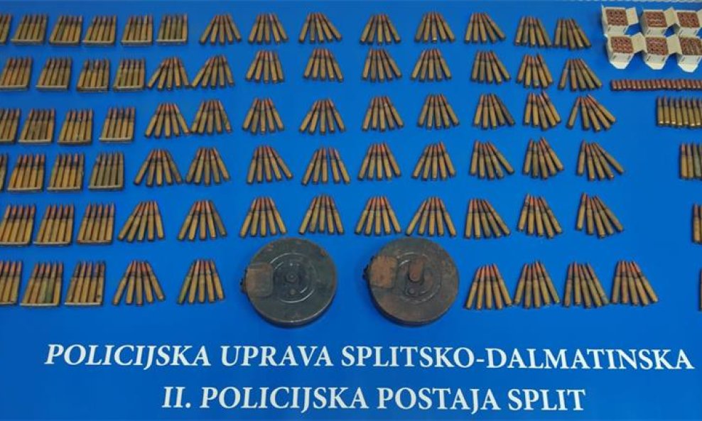Zaplijenjeno streljivo u Splitu