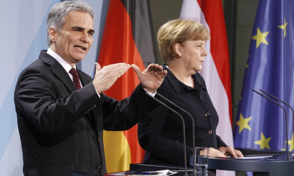 Werner Faymann i Angela Merkel