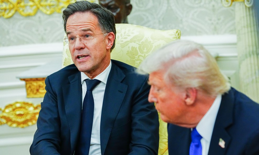 Mark Rutte i Donald Trump