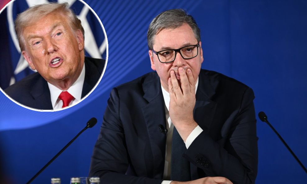 Aleksandar Vučić i Donald Trump (u krugu)