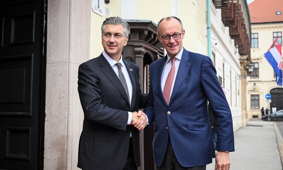 Andrej Plenković ugostio je njemačkog kancelara Friedricha Merza u Zagrebu