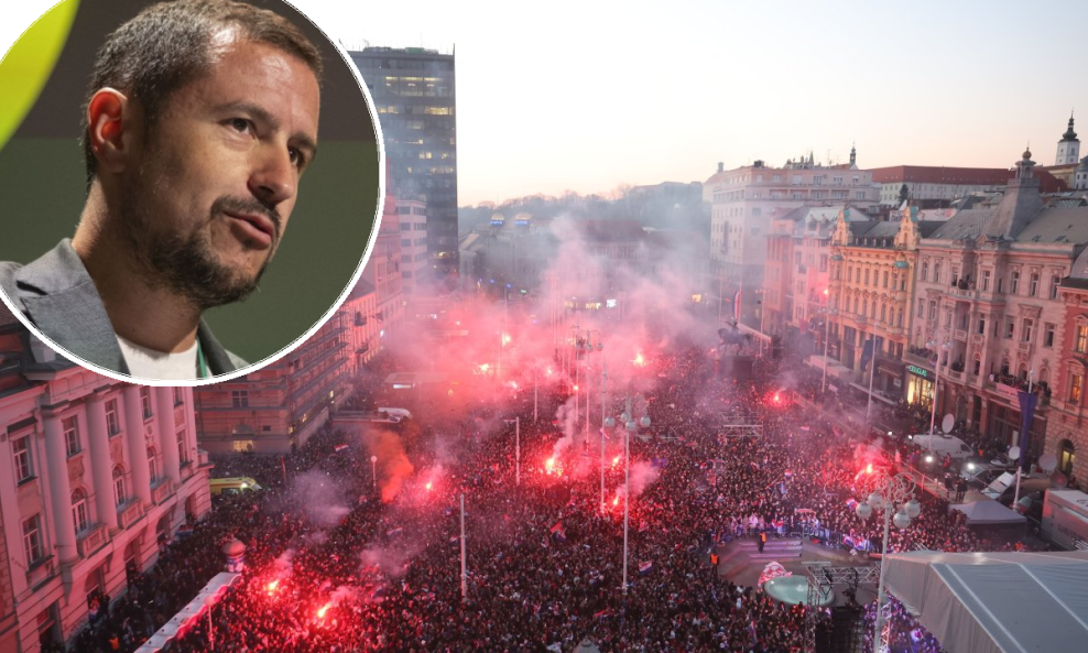 Jerko Trogrlić (u krugu) pita se temeljem koje pravne osnove Vlada organizira doček