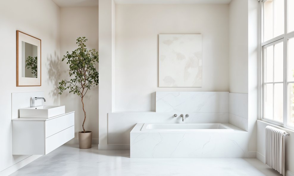 Neutralne kupaonice godinama su sinonim za mir i spa ugođaj, ali lako skliznu u dosadu ako se sve svede na bijelo i sivo