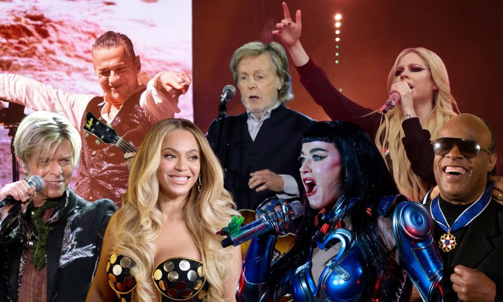 David Bowie, Beyonce, Katy Perry, Stevie Wonder, Dave Gahan, Paul McCartney, Avril Lavrigne