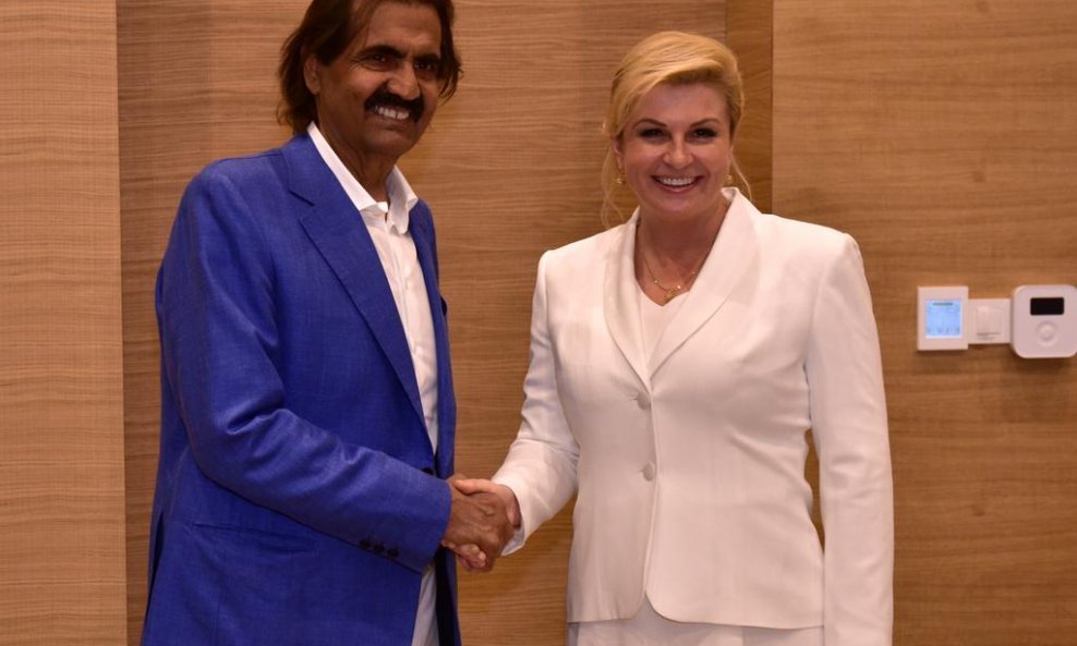 Šeik Hamad bin Khalifa Al-Thani i Kolinda Grabar Kitarović