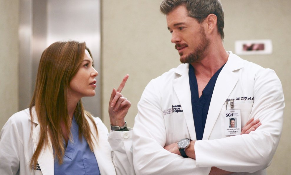 Ellen Pompeo i Eric Dane u seriji 'Uvod u anatomiju'