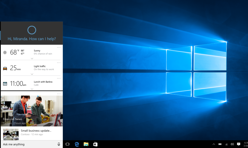 Windows 10 Cortana