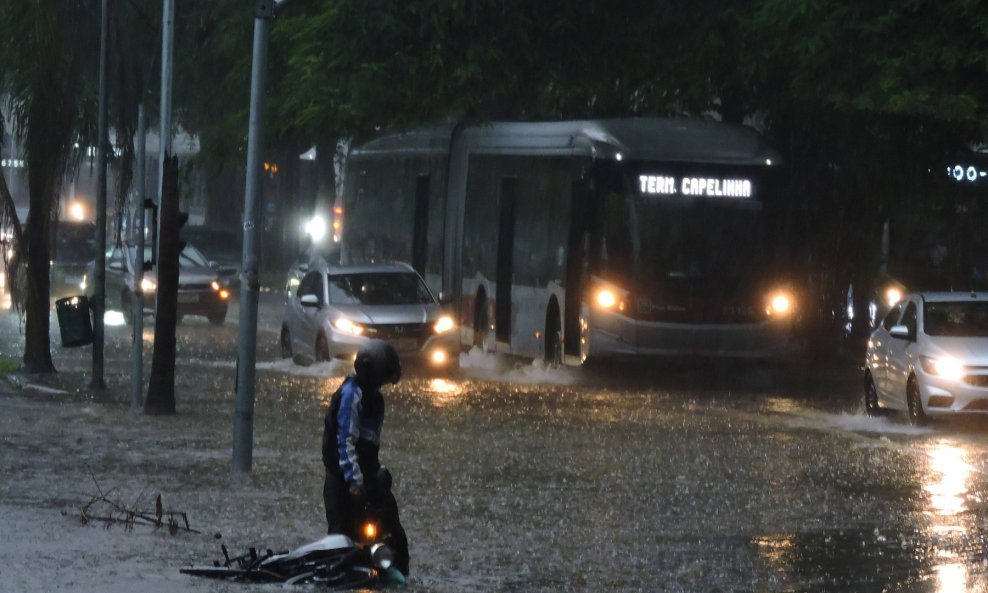 Poplava u Brazilu - ilustracija