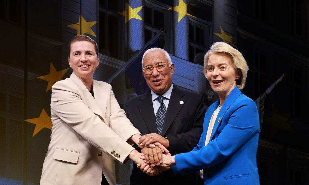 Mette Frederiksen, Antonio Costa, Ursula von der Leyen