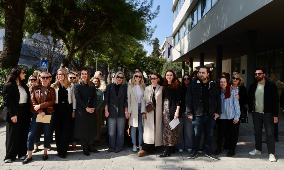 Predstavnice Hrvatske komore socijalnih radnika u Splitu povodom bijelog štrajka