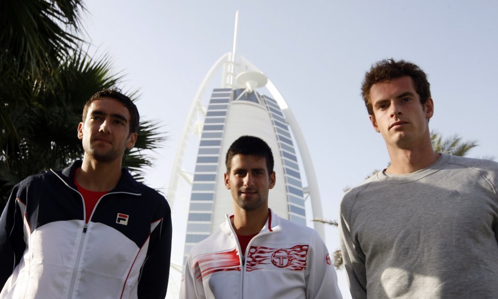 Marin Čilić, Novak Đoković i Andy Murray