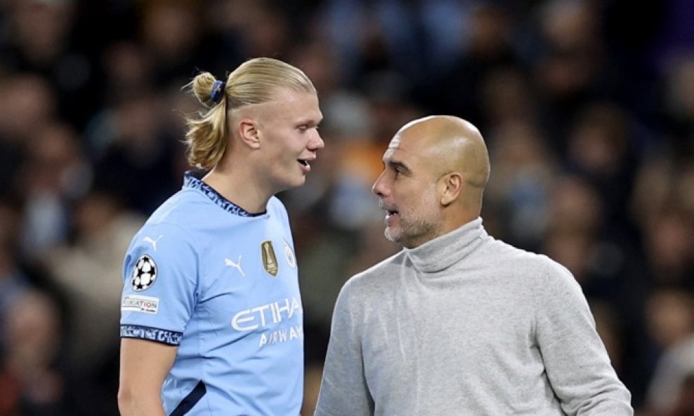 Erling Haaland i Pep Guardiola Manchester City