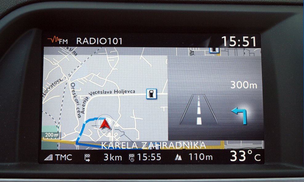 Navigacija u automobilu (ilustracija)