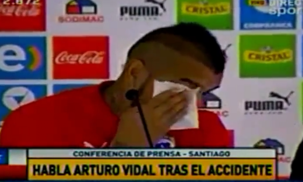 Vidal briše suze