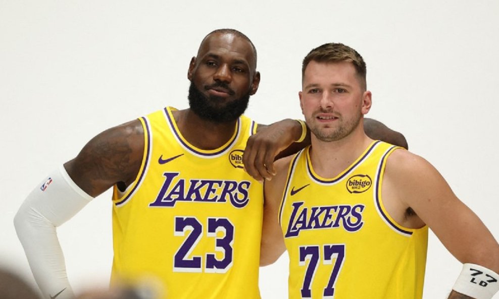 LeBron James i Luka Dončić LA Lakers