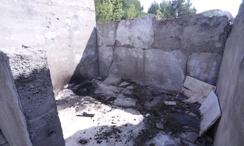 Mjesto u Splitu gdje je pronađeno zapaljeno tijelo