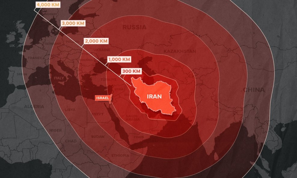 Domet iranskih raketa prema IDF-u