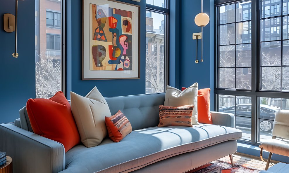 Plava i crvena mogu izgledati luksuznije od bilo kojeg 'coastal' klasika.