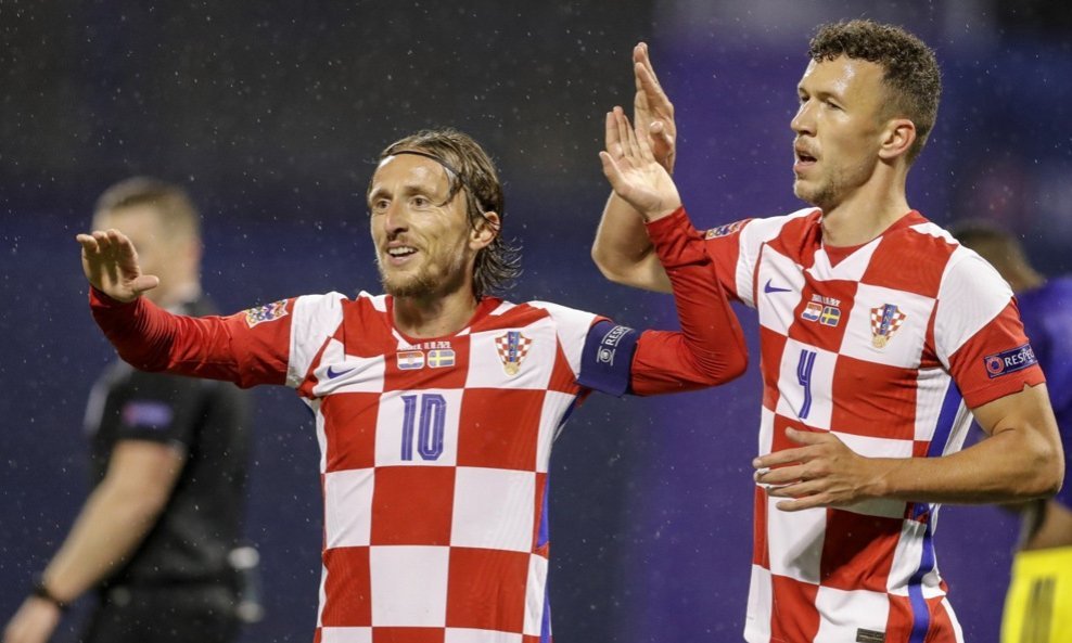 Luka Modrić i Ivan Perišić Hrvatska