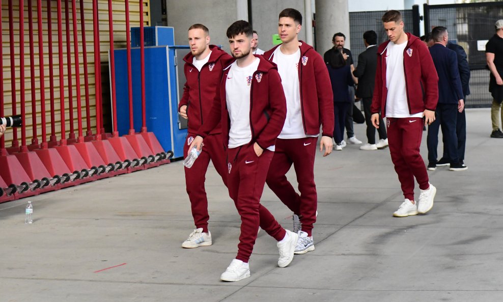 Dolazak hrvatske reprezentacije na stadion u Orlandu