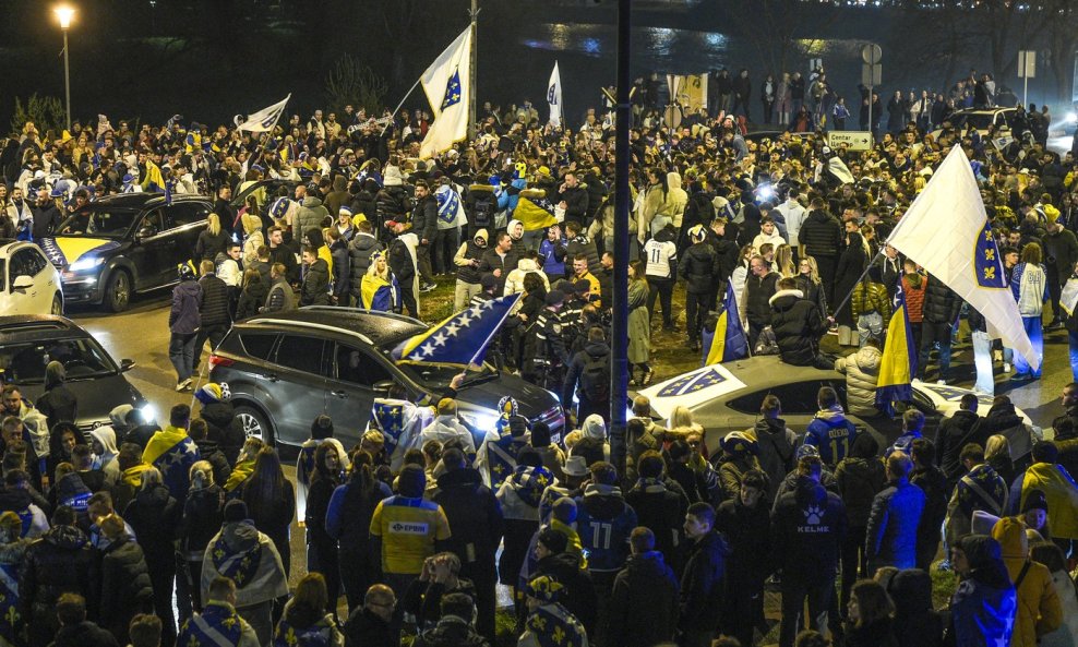 Sarajevo doček reprezentacije BiH nakon plasmana na SP