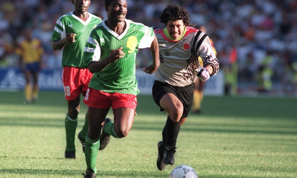 Milla zabija gol Kolumbiji na SP 1990.