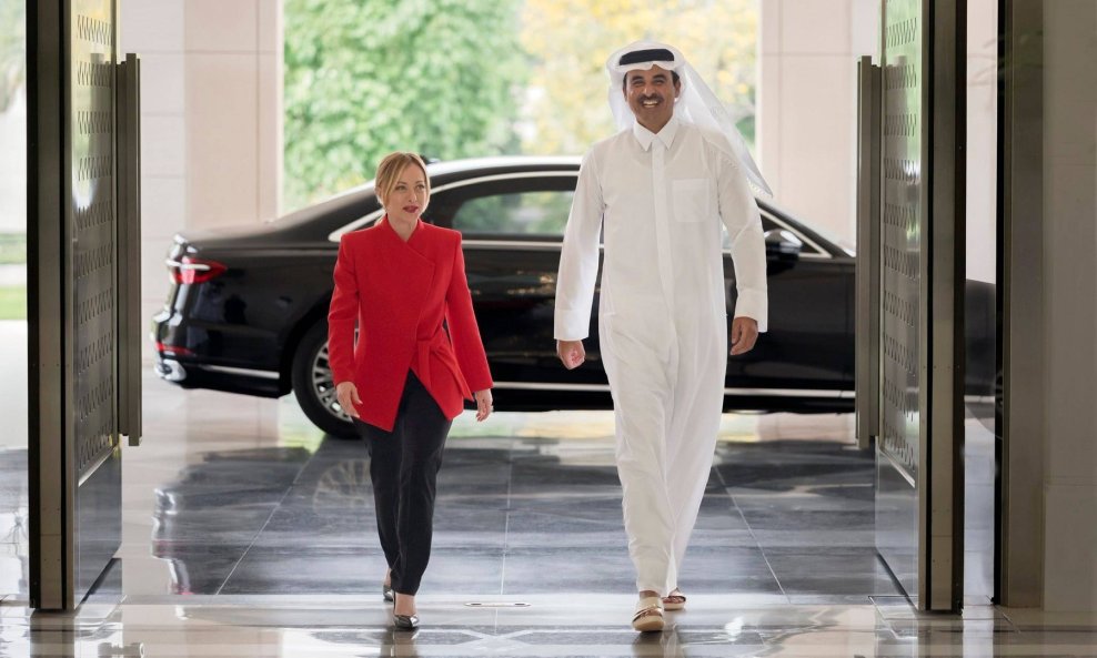 Giorgia Meloni i Mohamed ben Zajed al-Nahjan