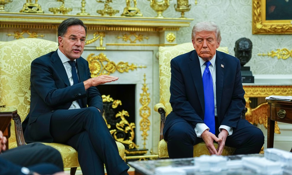 Mark Rutte i Donald Trump