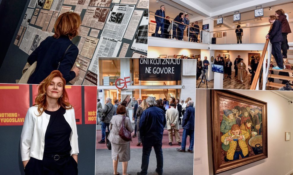 Davorka Perić (lijevo dolje), kustosica izložbe, kaže da zabrane nisu slučajne