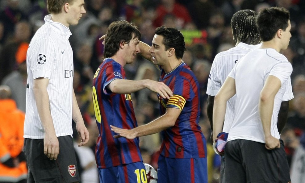 Barcelona - Arsenal, Messi i Xavi