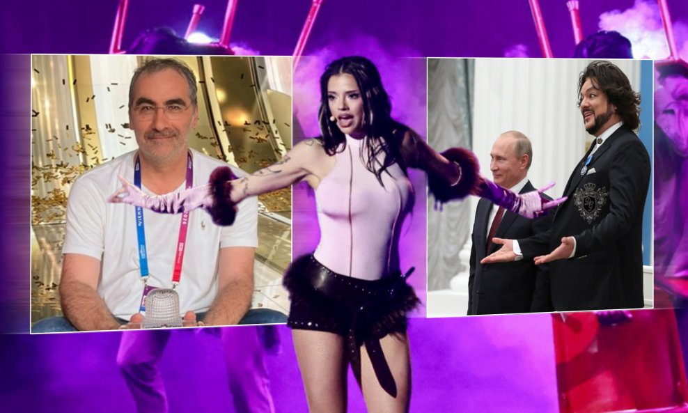 Dimitris Kontopulos (lijevo) radio je na pobjedničkoj pjesmi Dare (sredina) u suradnji s ruskom pop zvijezdom Filipom Kirkorovom (desno)