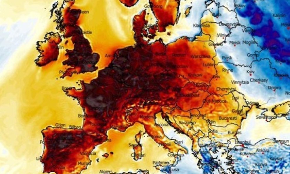 Toplinska kupola nad Europom