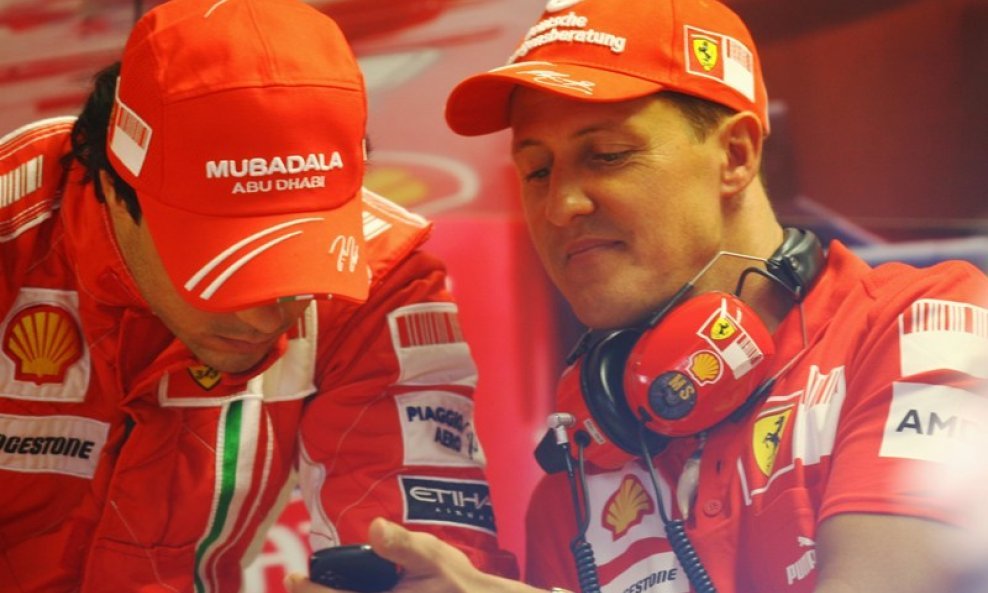 Felipe Massa i Michael Schumacher