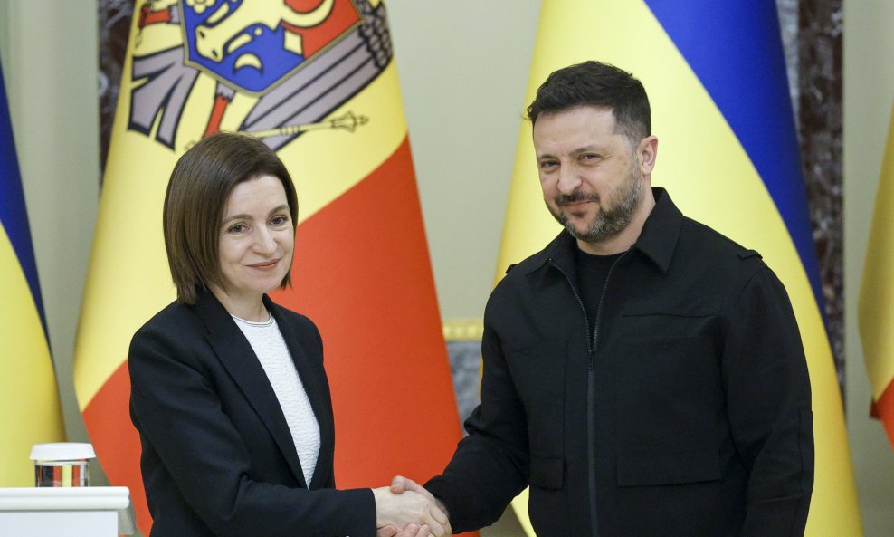 Moldavska predsjednica Maia Sandu i ukrajinski predsjednik Volodimir Zelenski
