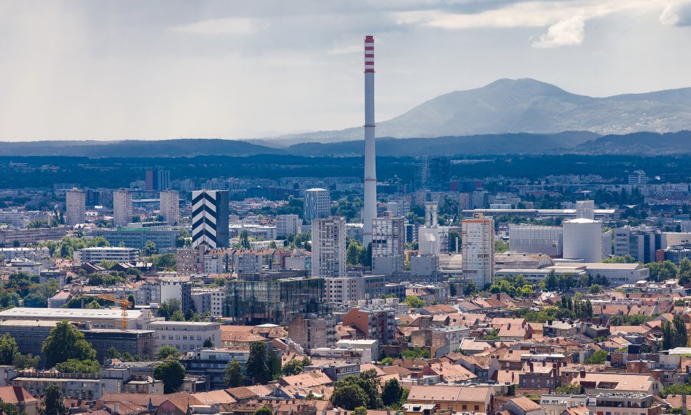 Pogled na Trešnjevku - ilustracija