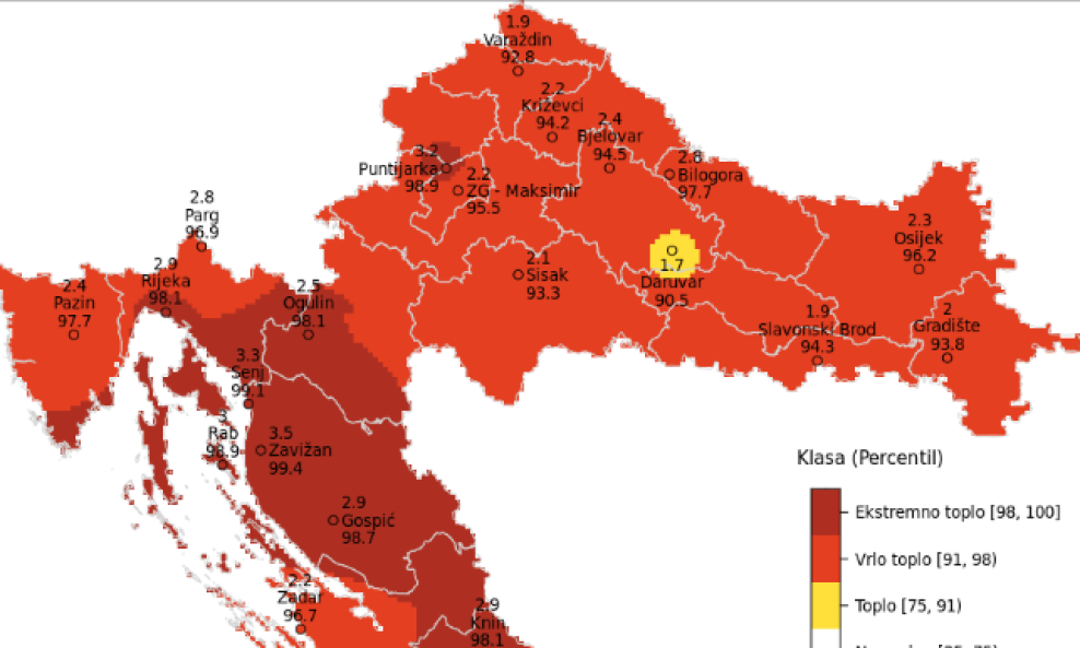 Lipanj, 2026., srednja temperatura zraka