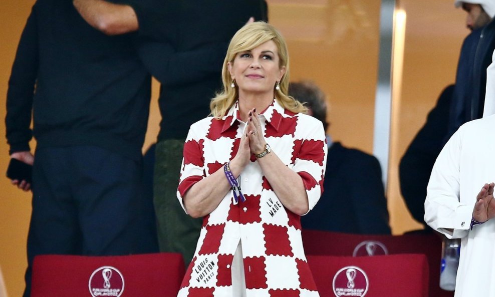 Kolinda Grabar-Kitarović na SP-u u Dohi 2022.