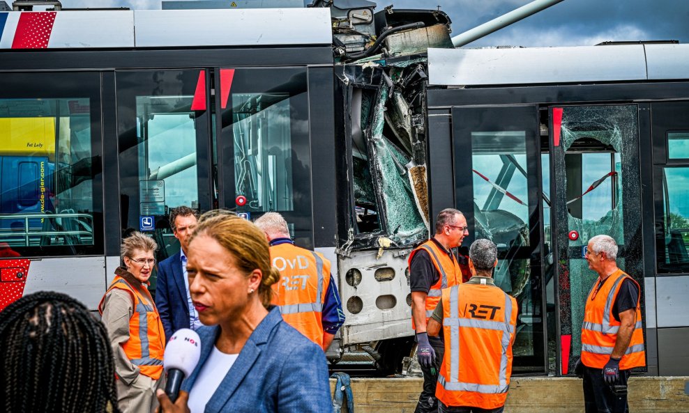 Sudar tramvaja u Rotterdamu