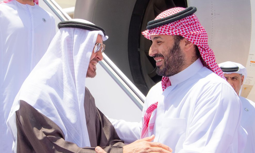 Mohamed bin Salman and  Mohamed bin Zayed Al Nahyan