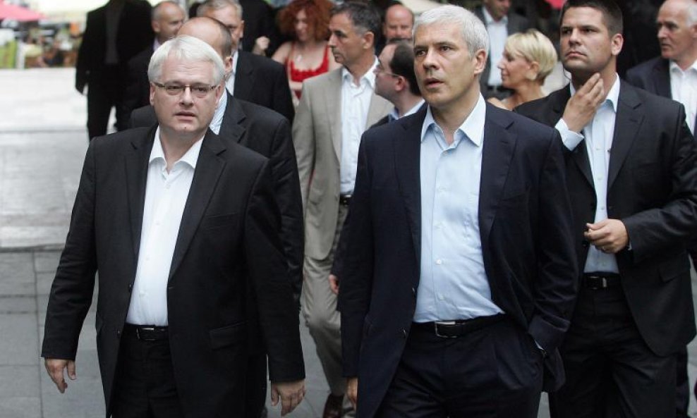 Ivo Josipović i Boris Tadić u šetnji Beogradom