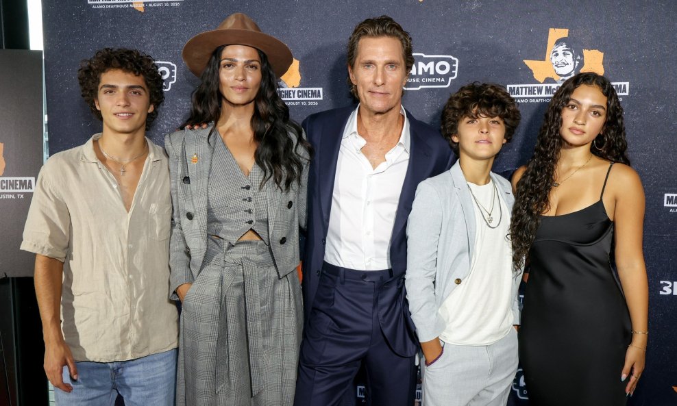 Levi Alves McConaughey, Camila Alves McConaughey, Matthew McConaughey, Livingston Alves McConaughey i Vida Alves McConaughey