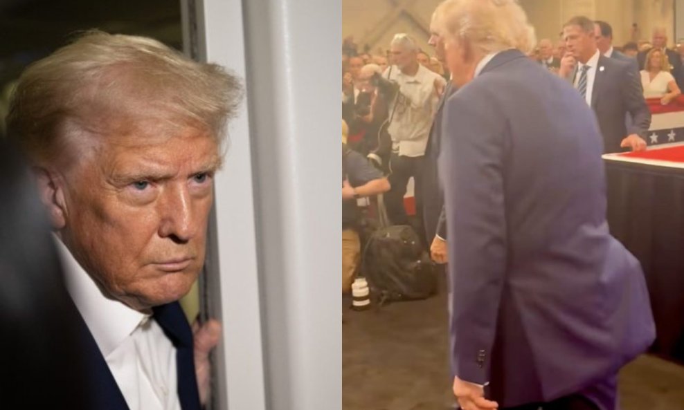 Donald Trump izazvao pozornost zbog izbočine na stražnjici koja je potaknula teorije zavjere i pitanja o njegovu zdravlju
