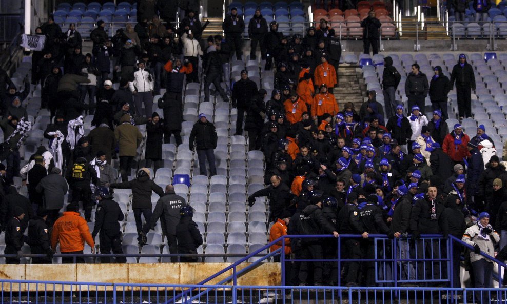 Dinamo - PAOK, navijači PAOK-a i Dinama