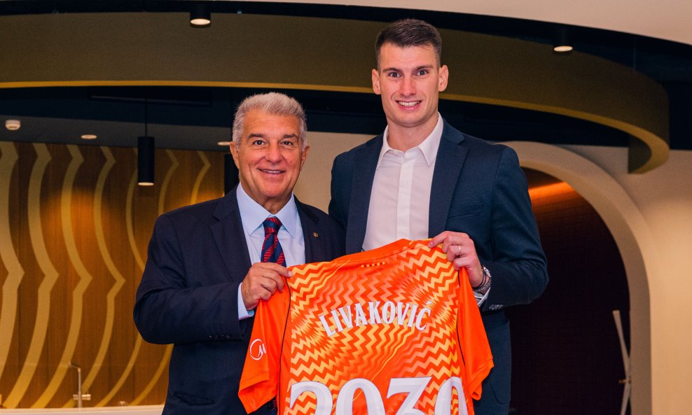 Joan Laporta i Dominik Livaković
