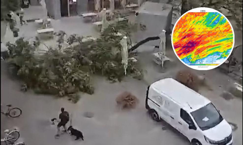 Trenutak kad je biciklist jedva izbjegao, u najmanju ruku, teške ozljede