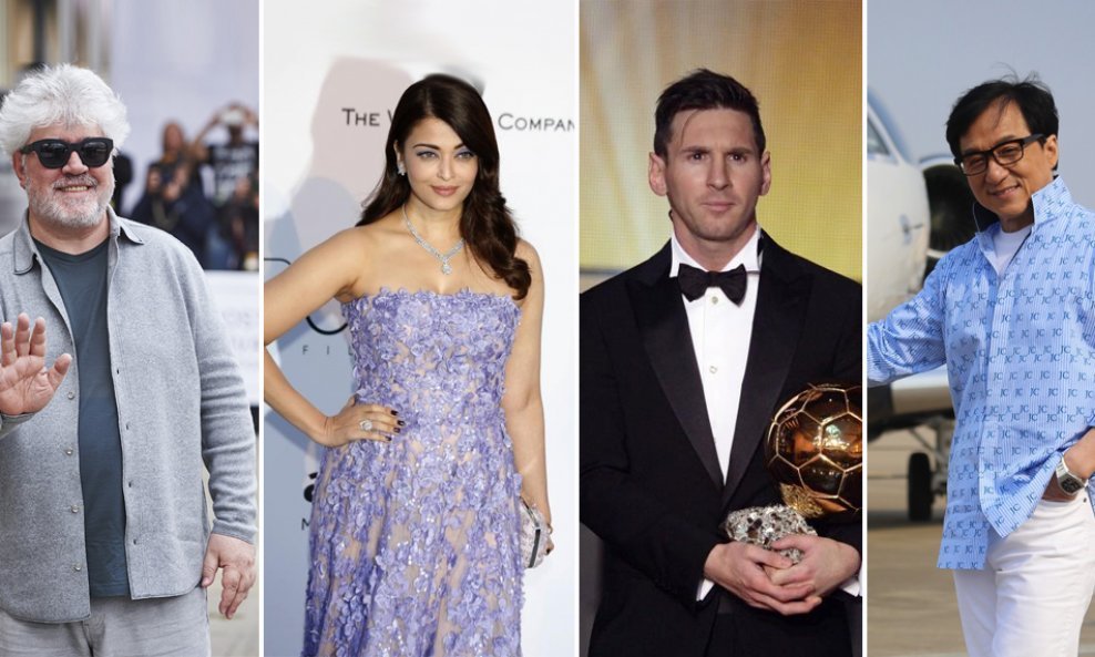 Pedro Almodovar, Aishwarya Rai, Lionel Messi i Jackie Chan